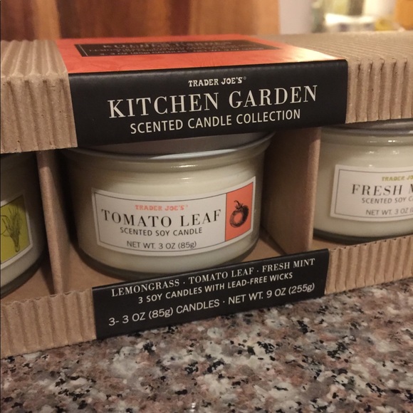 NIB Trader Joe’s 3Pk Kitchen Garden Candle Set - Picture 5 of 8